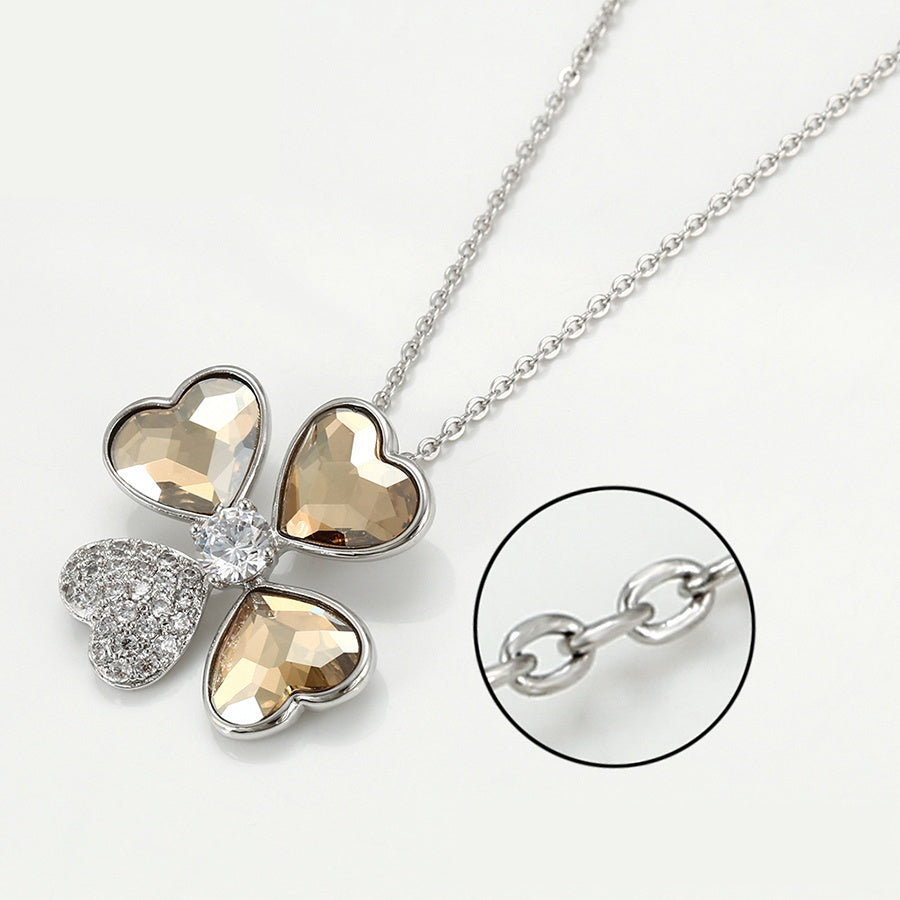 Four-Heart Clover Pendant Necklace