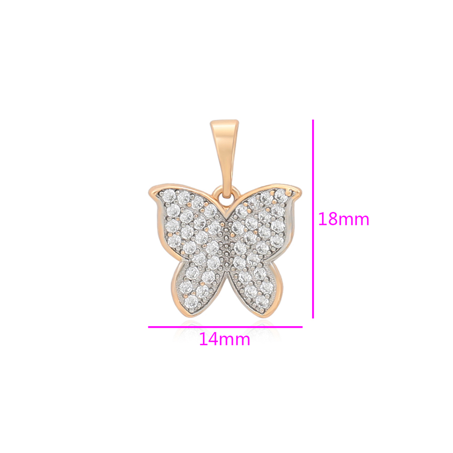 Gold Butterfly Crystal Pendant