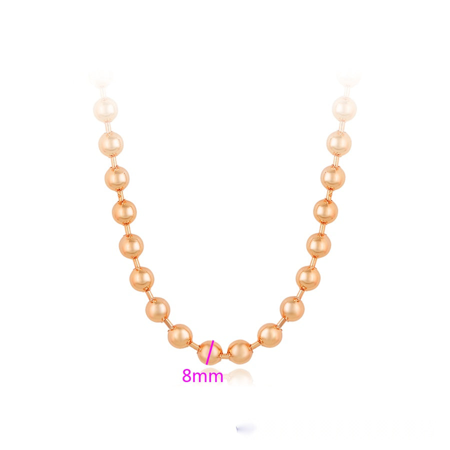 Rose Gold Beaded Necklace