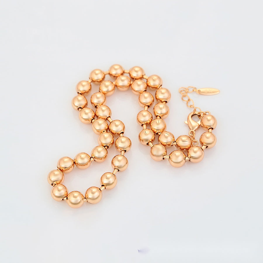 Rose Gold Beaded Necklace