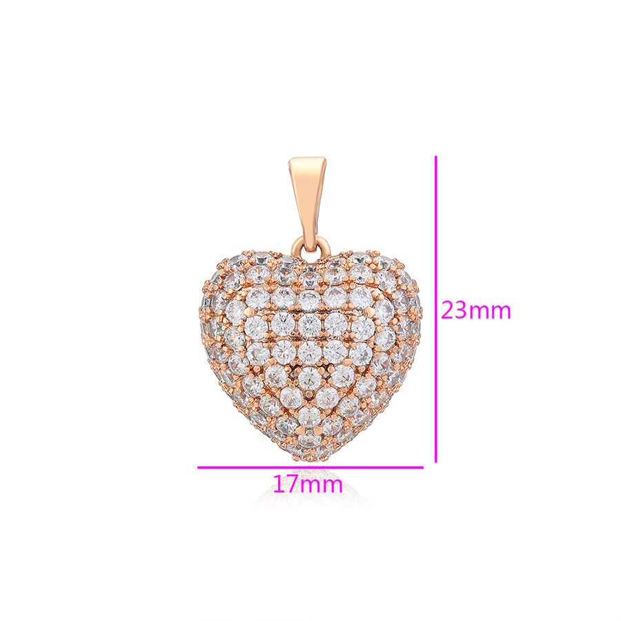 Rose Gold Crystal Heart Pendant