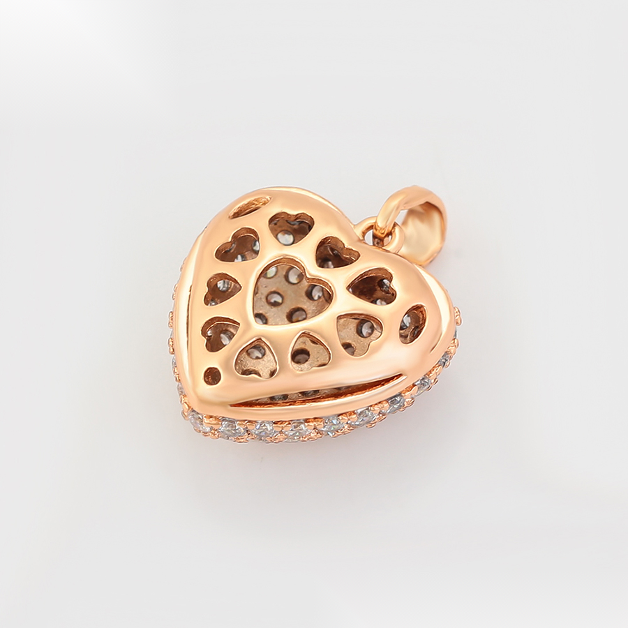 Rose Gold Crystal Heart Pendant