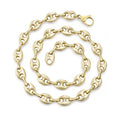 Gold Oval Link Chain Necklace
