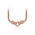 Rose Gold Tulip Flower Link Necklace
