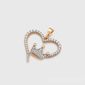 Heart & Crown Pendant Necklace
