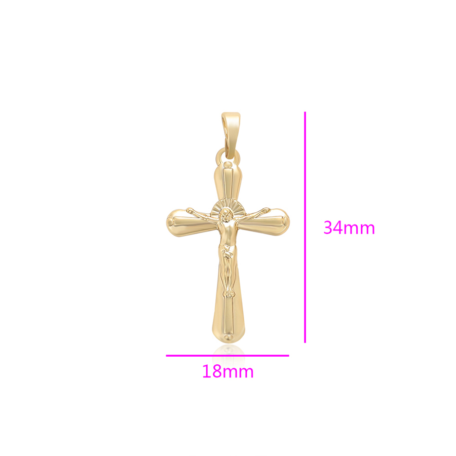Gold Crucifix Cross Pendant