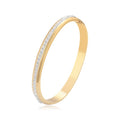 Classic Gold Crystal Hinged Bangle