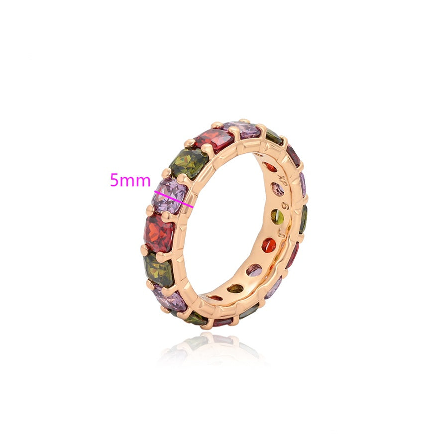 Multicolour Gemstone Eternity Band