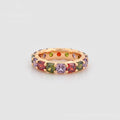 Multicolour Gemstone Eternity Band