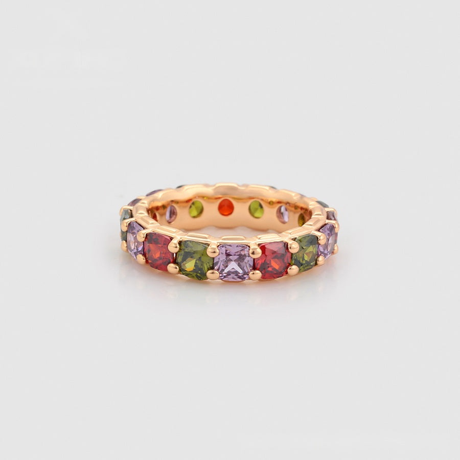 Multicolour Gemstone Eternity Band