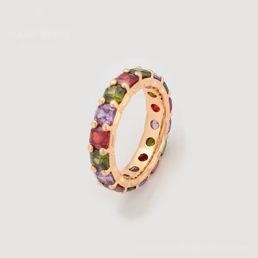 Multicolour Gemstone Eternity Band