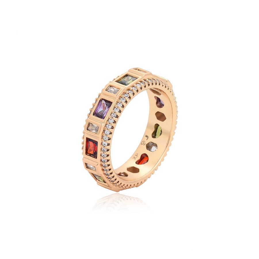 Multicolour Stone Eternity Ring