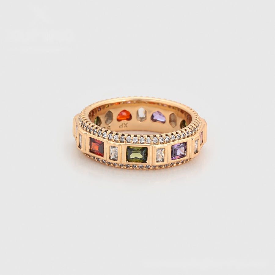 Multicolour Stone Eternity Ring