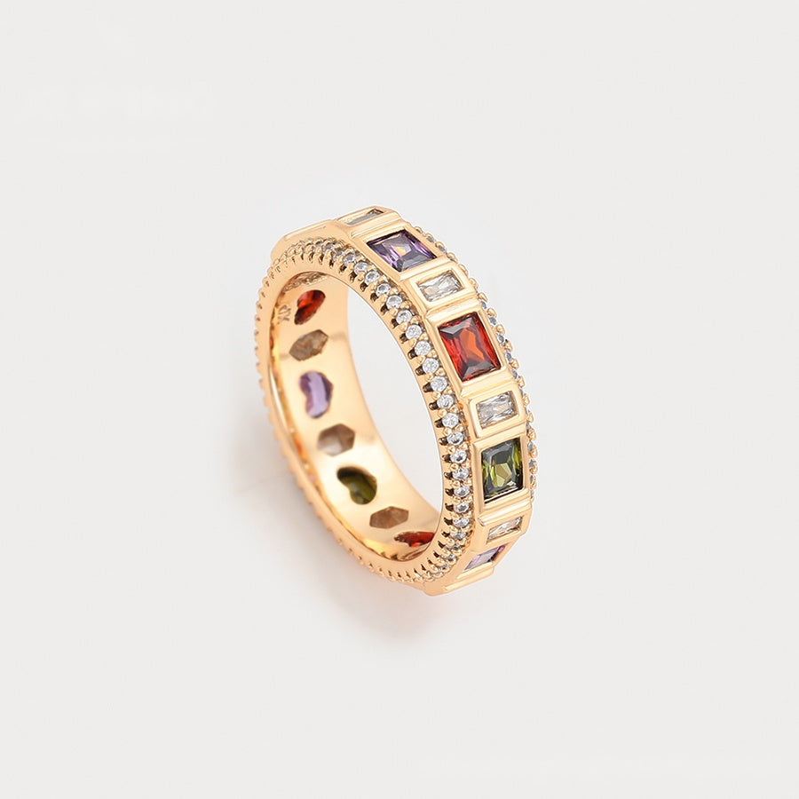 Multicolour Stone Eternity Ring