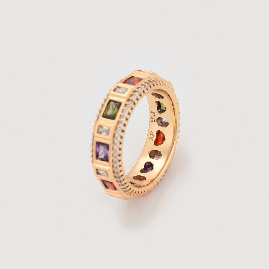 Multicolour Stone Eternity Ring