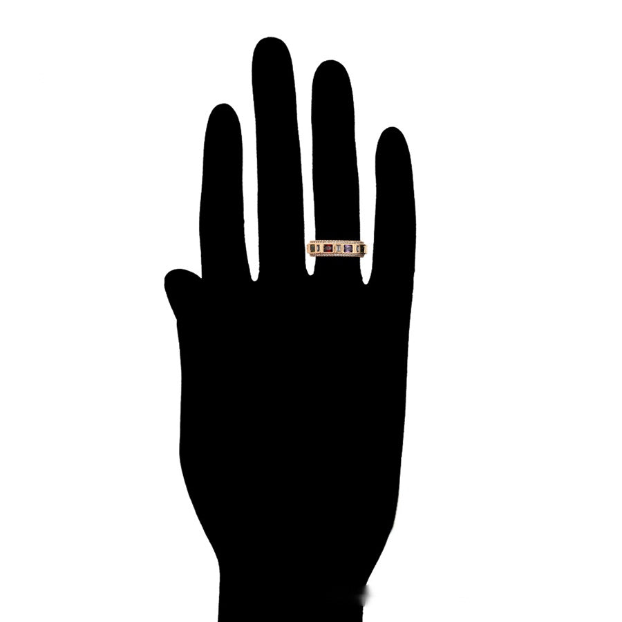 Multicolour Stone Eternity Ring