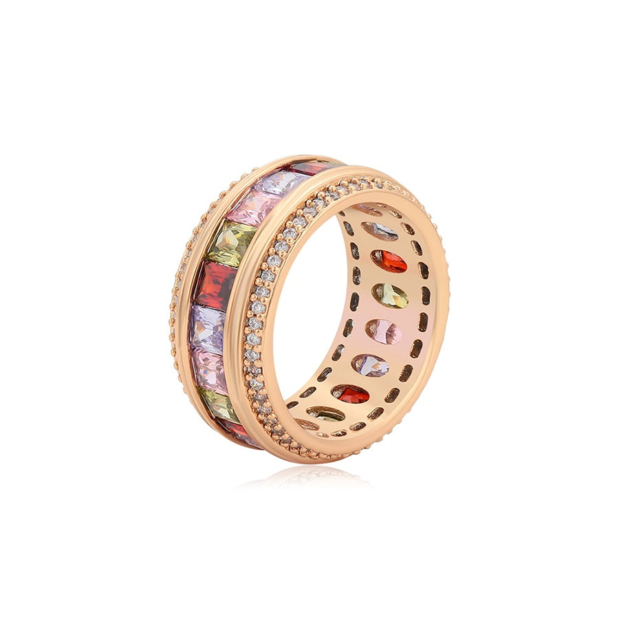 Multicolour Crystal Band Ring
