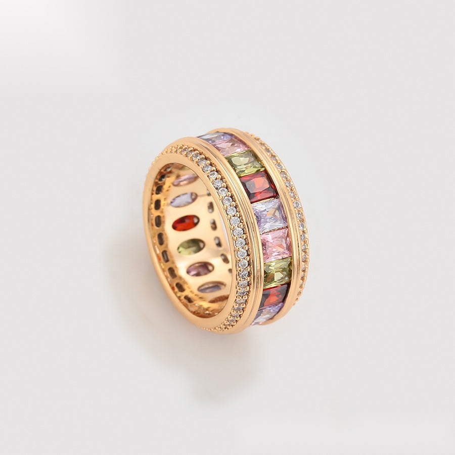 Multicolour Crystal Band Ring