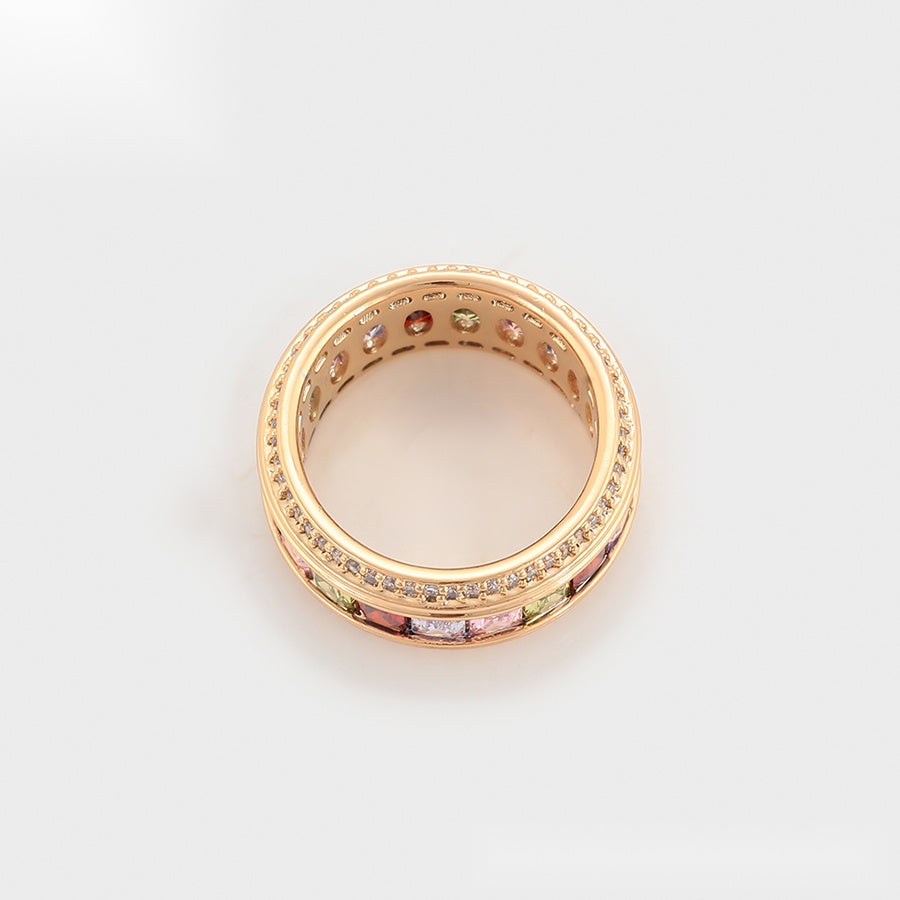 Multicolour Crystal Band Ring