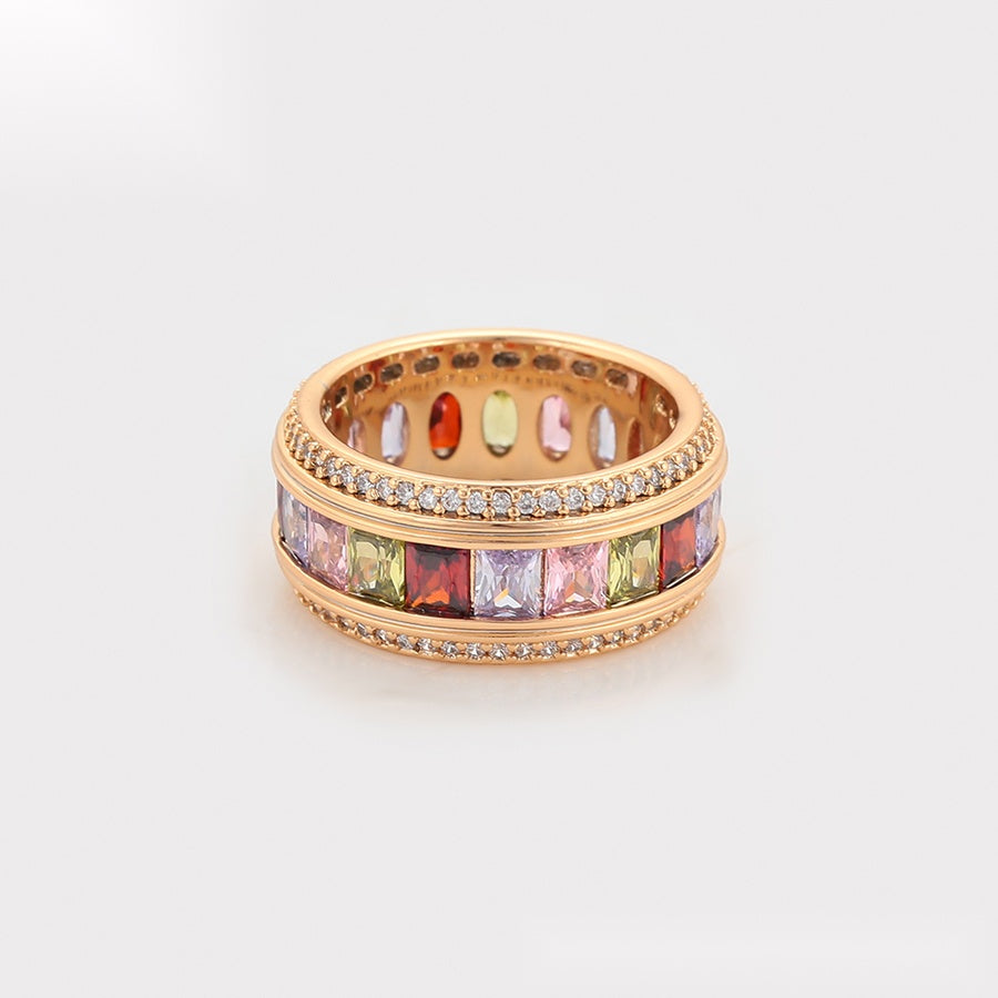 Multicolour Crystal Band Ring