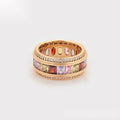 Multicolour Crystal Band Ring