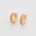 Rose Gold Multicolour Hoop Earrings