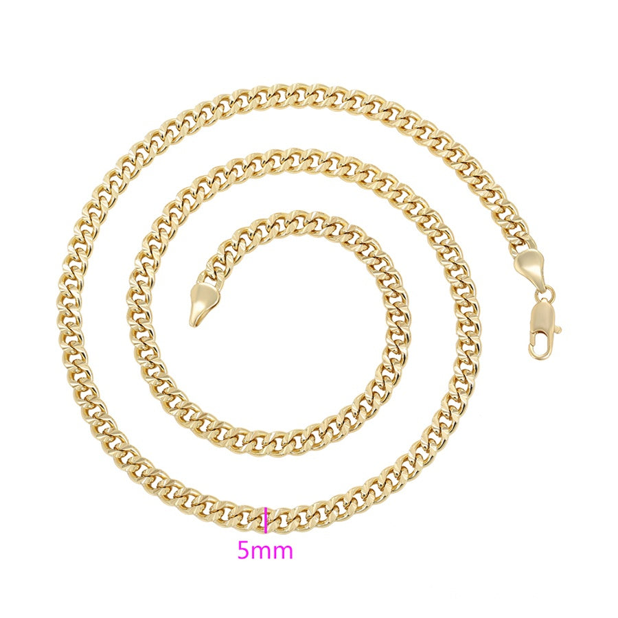 Gold Cuban Link Chain Necklace