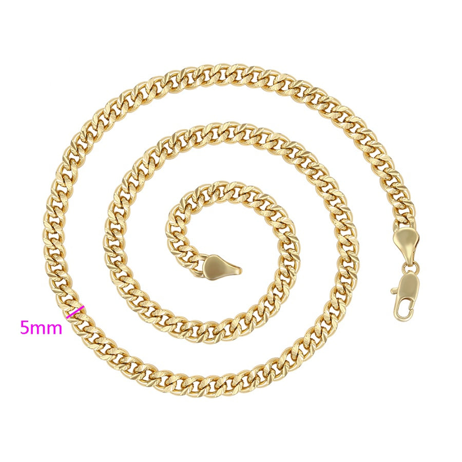 Gold Cuban Link Chain Necklace