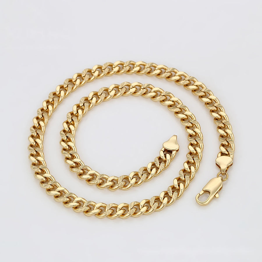Gold Curb Chain Necklace - 7.5mm