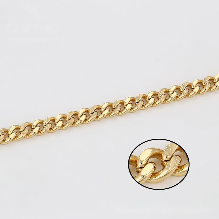 Gold Curb Chain Necklace - 7.5mm