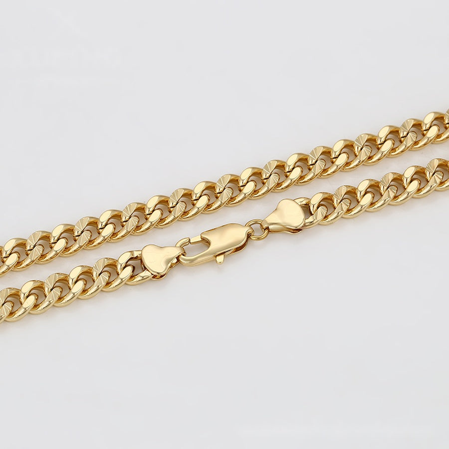 Gold Curb Chain Necklace - 7.5mm