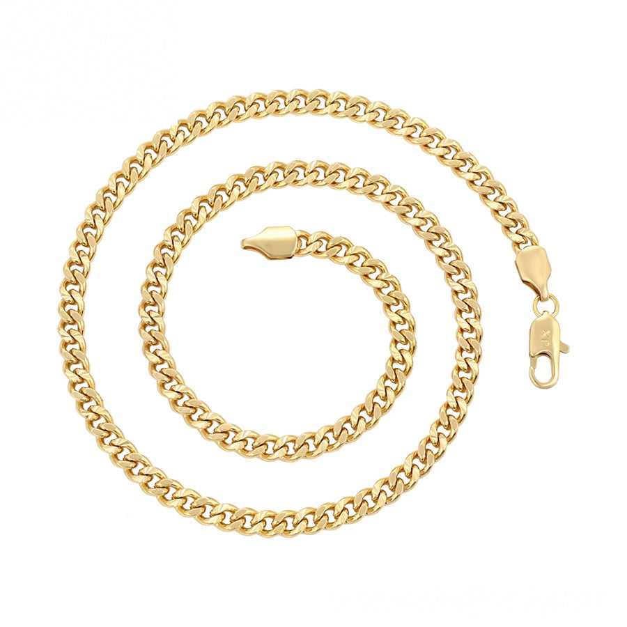 Gold Curb Link Chain Necklace