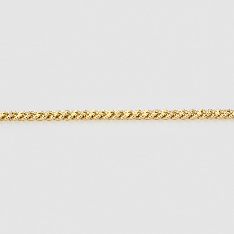 Gold Curb Link Chain Necklace