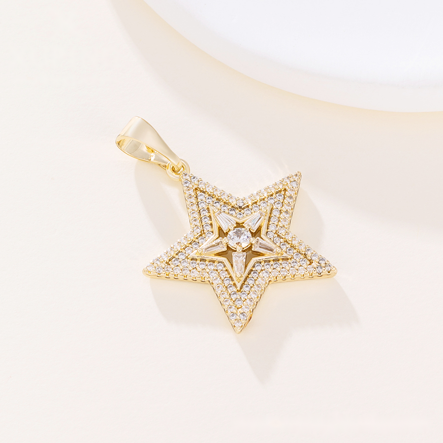 Gold Star Crystal Pendant