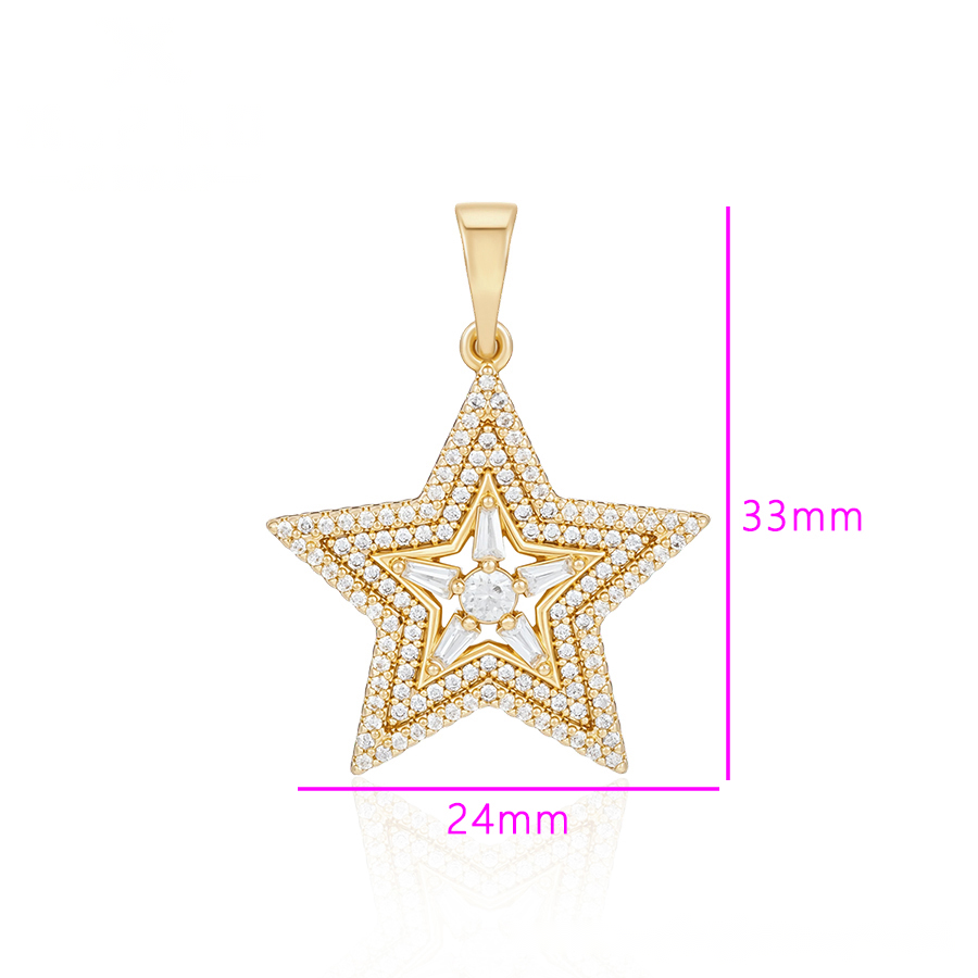 Gold Star Crystal Pendant
