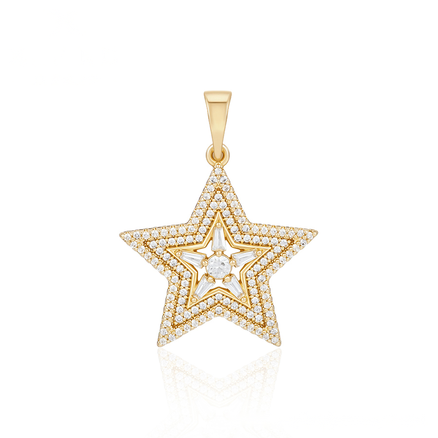 Gold Star Crystal Pendant