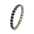 Royal Blue Oval Stone Bangle Bracelet