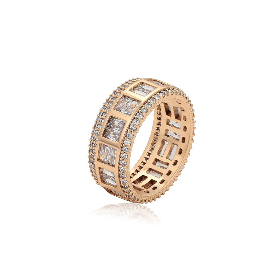 Wide Clear Crystal Band Ring