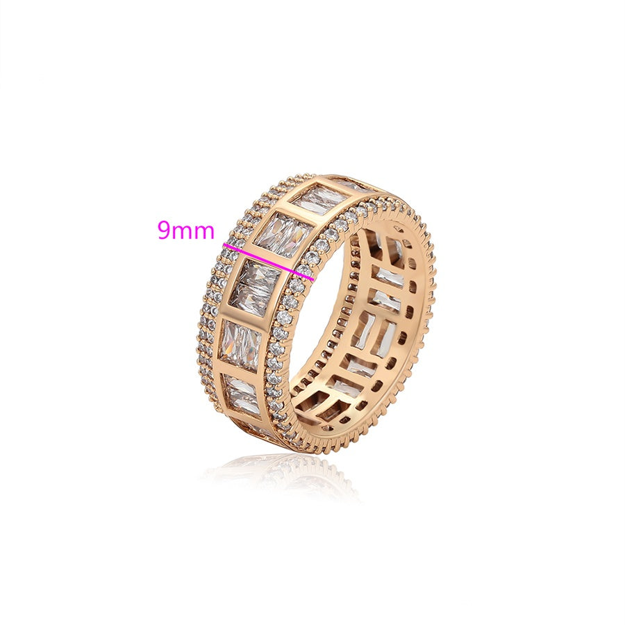 Wide Clear Crystal Band Ring