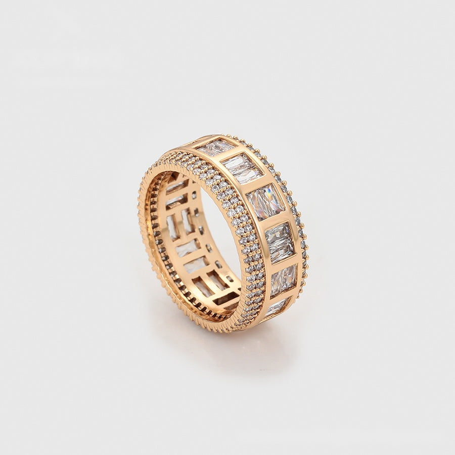 Wide Clear Crystal Band Ring