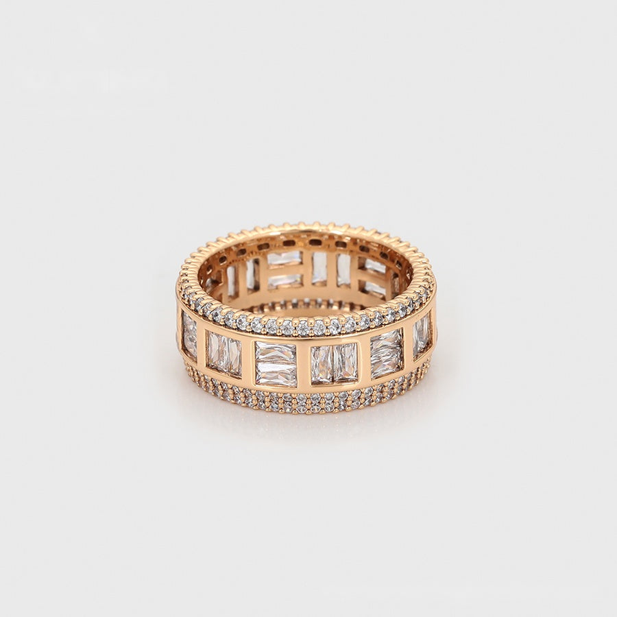 Wide Clear Crystal Band Ring