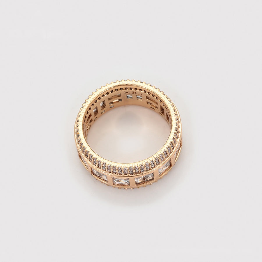 Wide Clear Crystal Band Ring