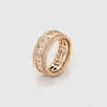 Wide Clear Crystal Band Ring