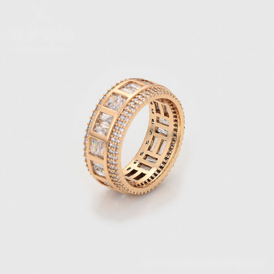 Wide Clear Crystal Band Ring